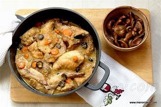 Conejo con verduras y setas